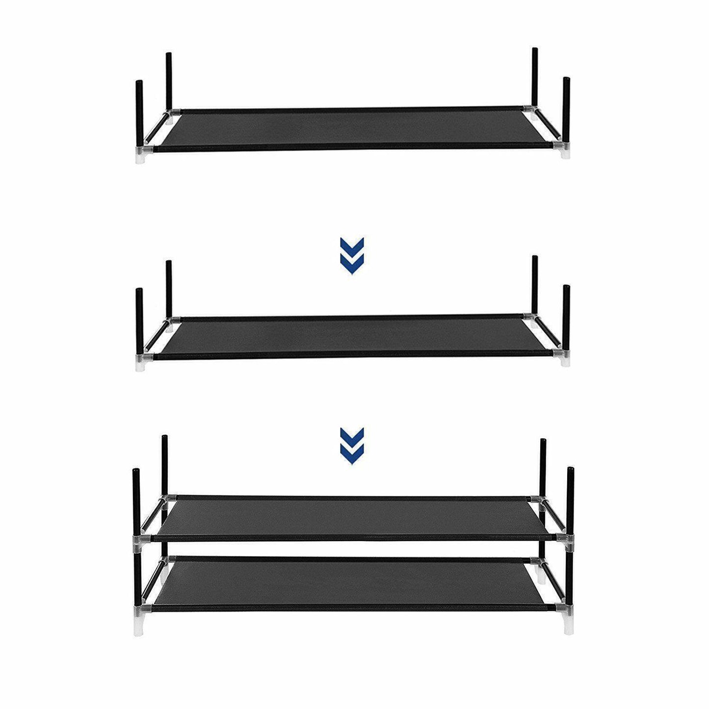 10-Tier Shoe Rack Organizer | Holds Up to 50 Pairs | Space-Saving Standing Shoe Shelf for Closet, Entryway, or Bedroom | Sturdy Home Storage Solution