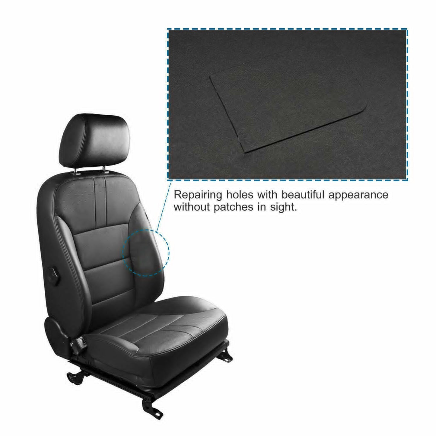 Self-Adhesive Leather Repair Kit – Premium PU Patch for Sofa, Car Seat, Jacket, and Couch Restoration; Easy Peel-and-Stick; Waterproof and Durable