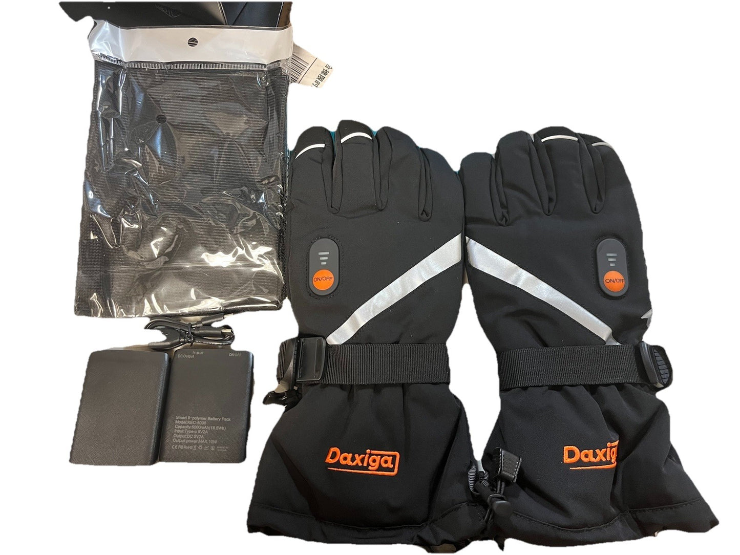 (Size L ) Heated Gloves, 5000Mah, Waterproof, Touchscreen, for Skiing, Riding..