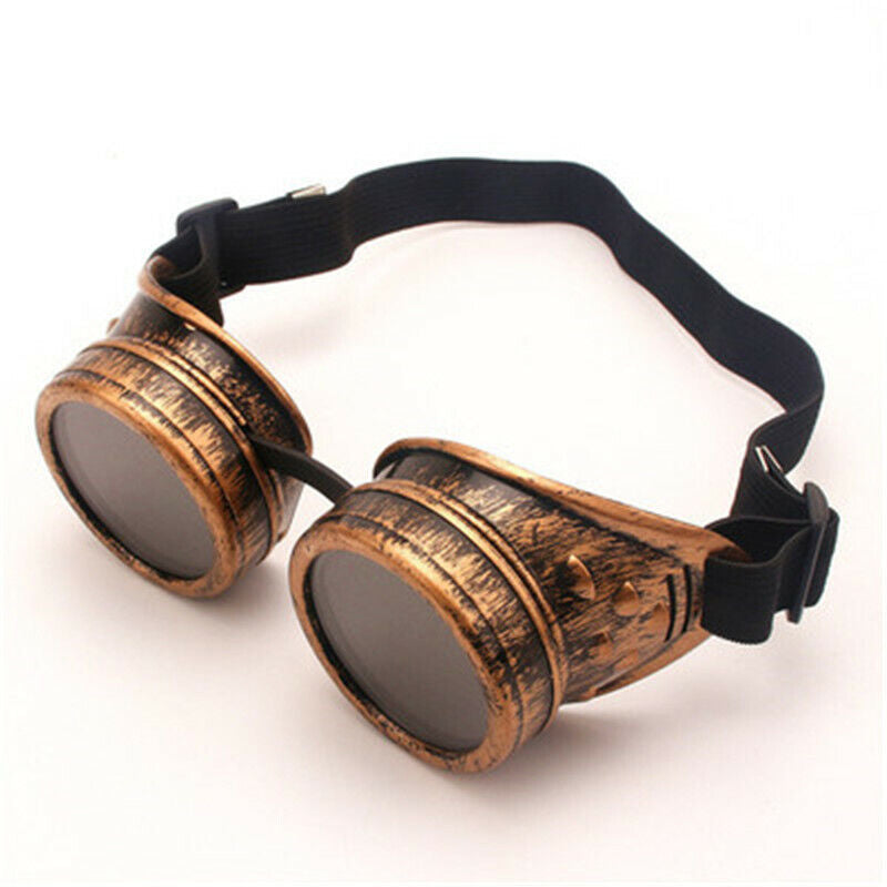 Steampunk Goggles Vintage Victorian - Retro Cyber Punk Gothic Glasses for Men & Women, Halloween Cosplay, Rave, Masks Comfortable Photo Plastic Strap