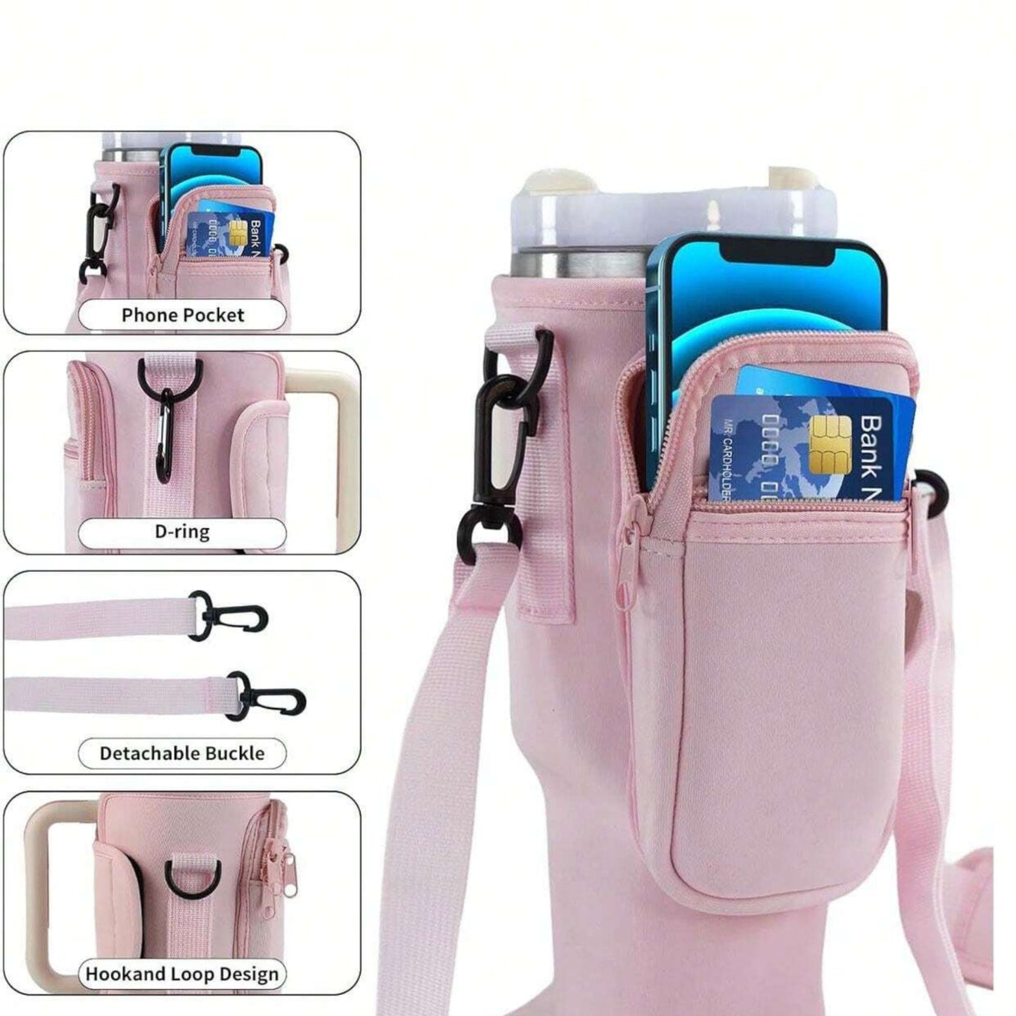 Tumbler Case Cup Holder Accessories with Strap Carrier Bag for 40Oz Cup Cover
