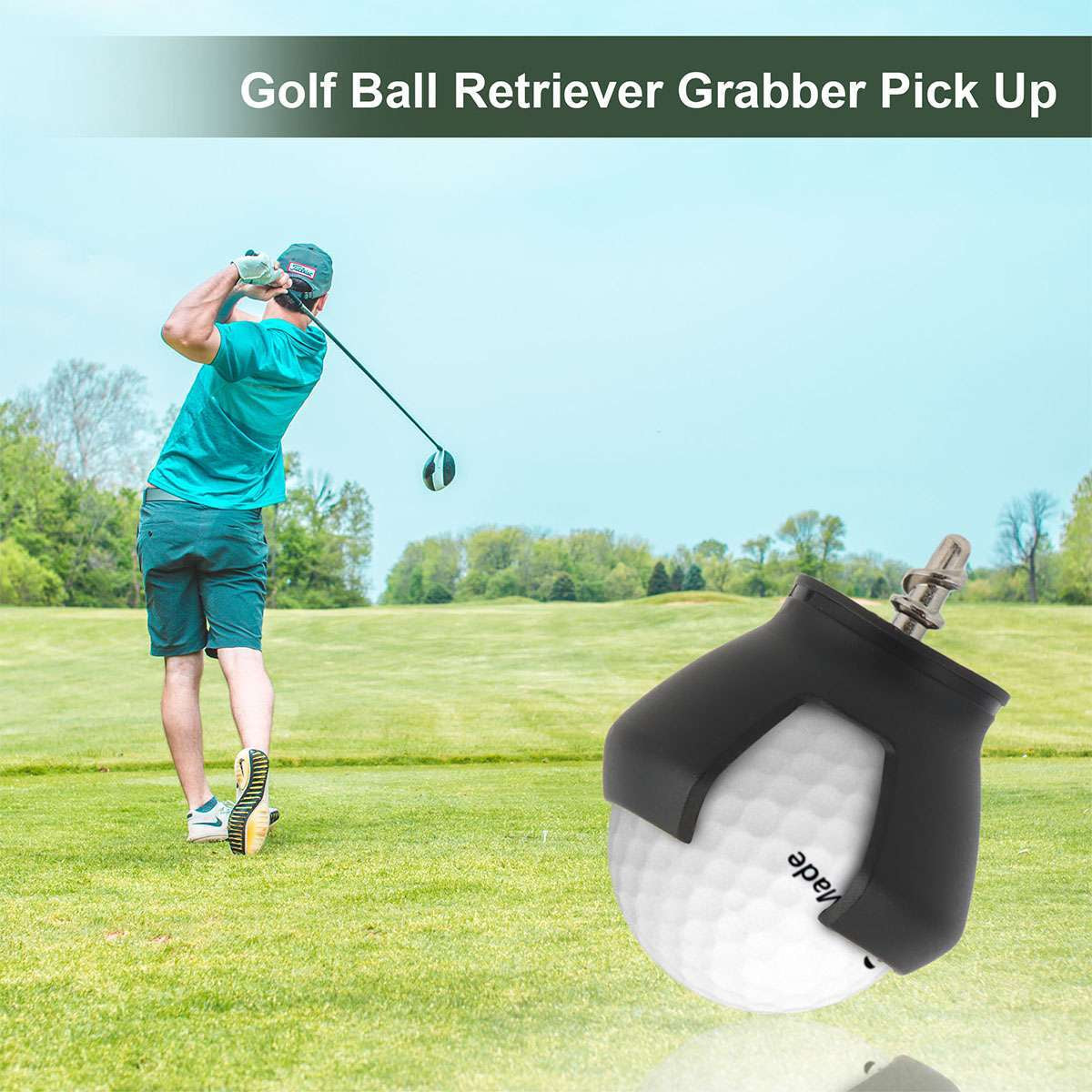 4Pcs Golf Ball Pick up Retriever Claw Sucker Tool for Putter Practical