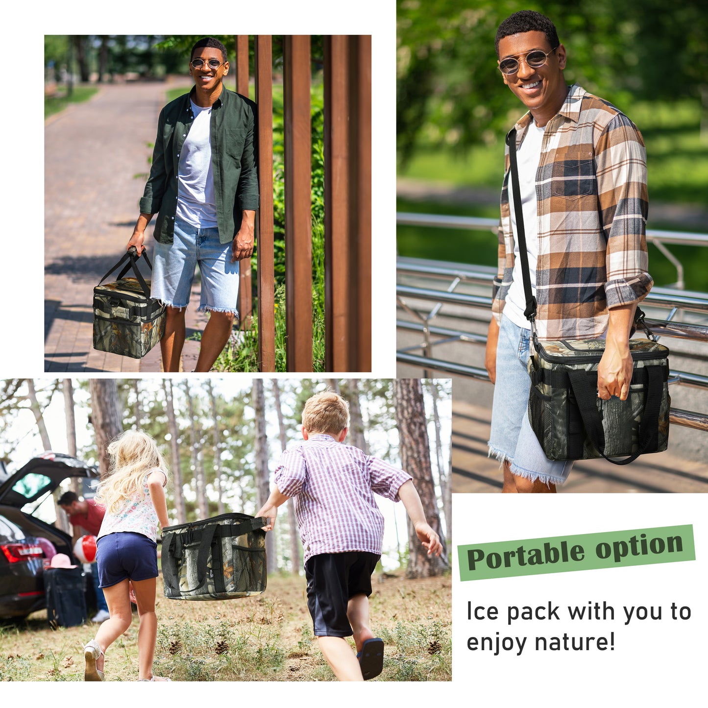 Tirrinia Large Insulated Cooler Bag - Outdoor Leakproof Cooler Tote for Men