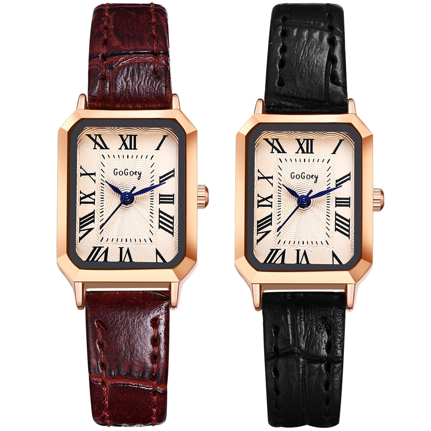 wrist watch, Women's Retro Rectangle Dial Watch - Classic Roman Numerals, Leather Band, Quartz Movement, Elegant & Adjustable Wristwatch for Timeless