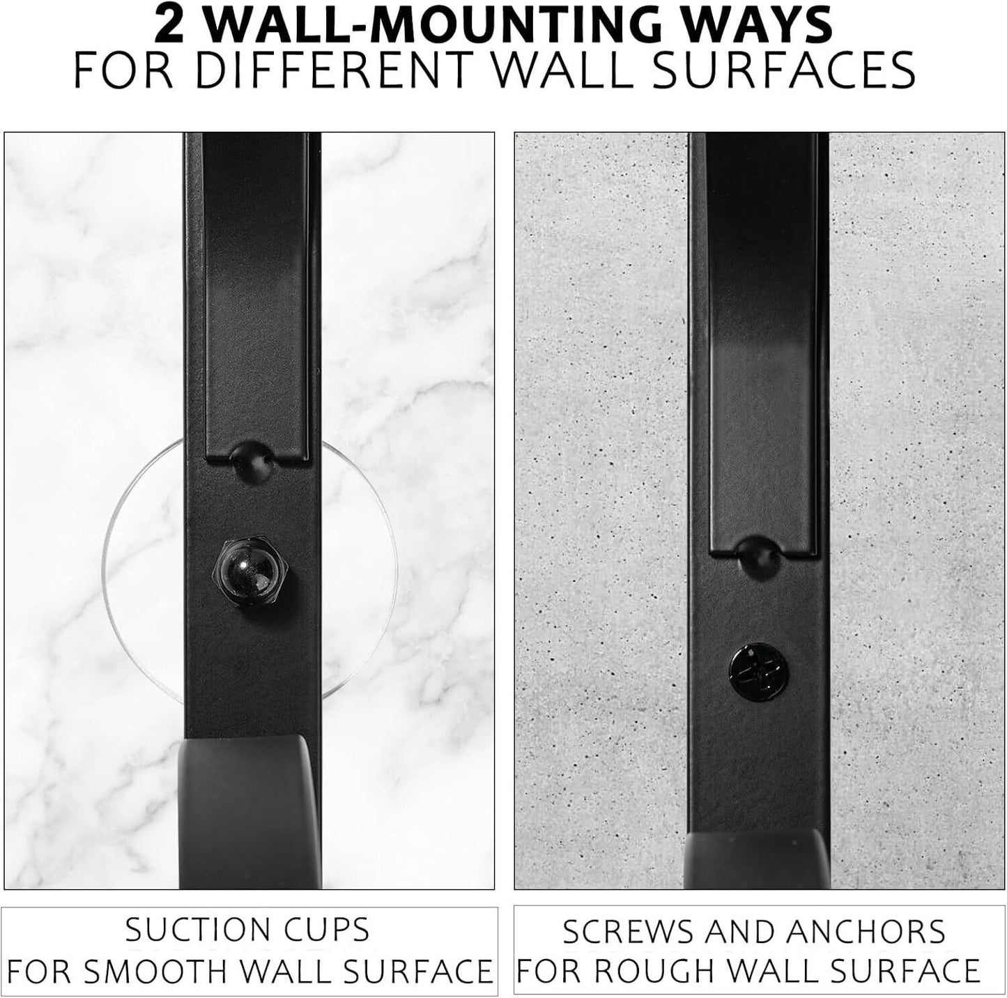 Towel Racks for Rolled Towels - Wall Mounted Bathroom Towel Holder with Wood Shelf & 3 Hooks, Space-Saving Vertical Storage for Small Bathrooms