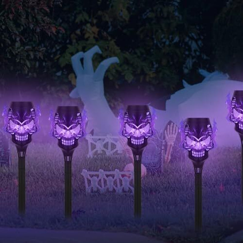 4 PACK Flickering Solar Lights Flame Torch Outdoor Landscape Garden Yard Lights