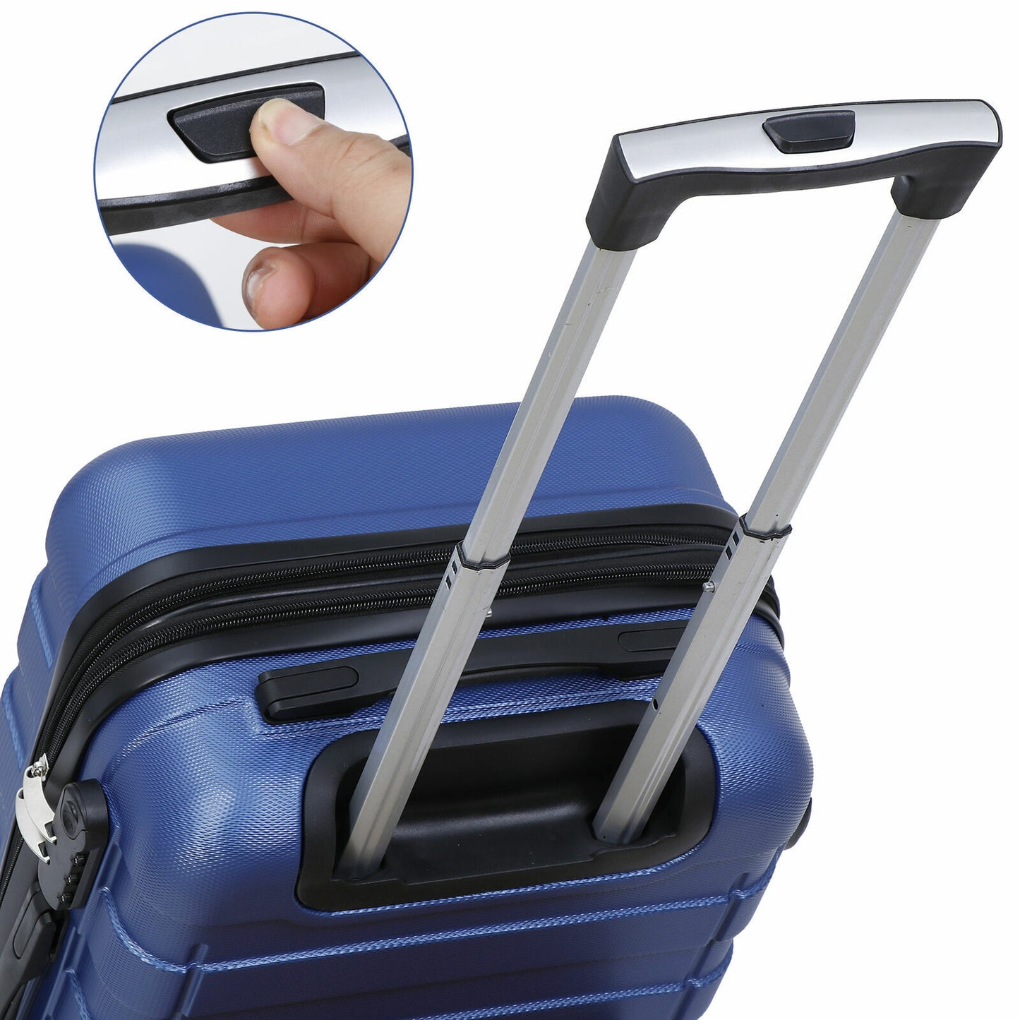 21" Spinner Carry-On Luggage Suitcase Wheels Expandable Travel Bag Hardside