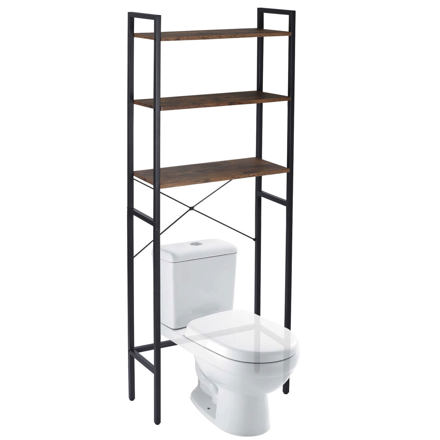 3-Tier Bathroom Storage Shelf over Toilet Rack Organizer Freestanding Shelving