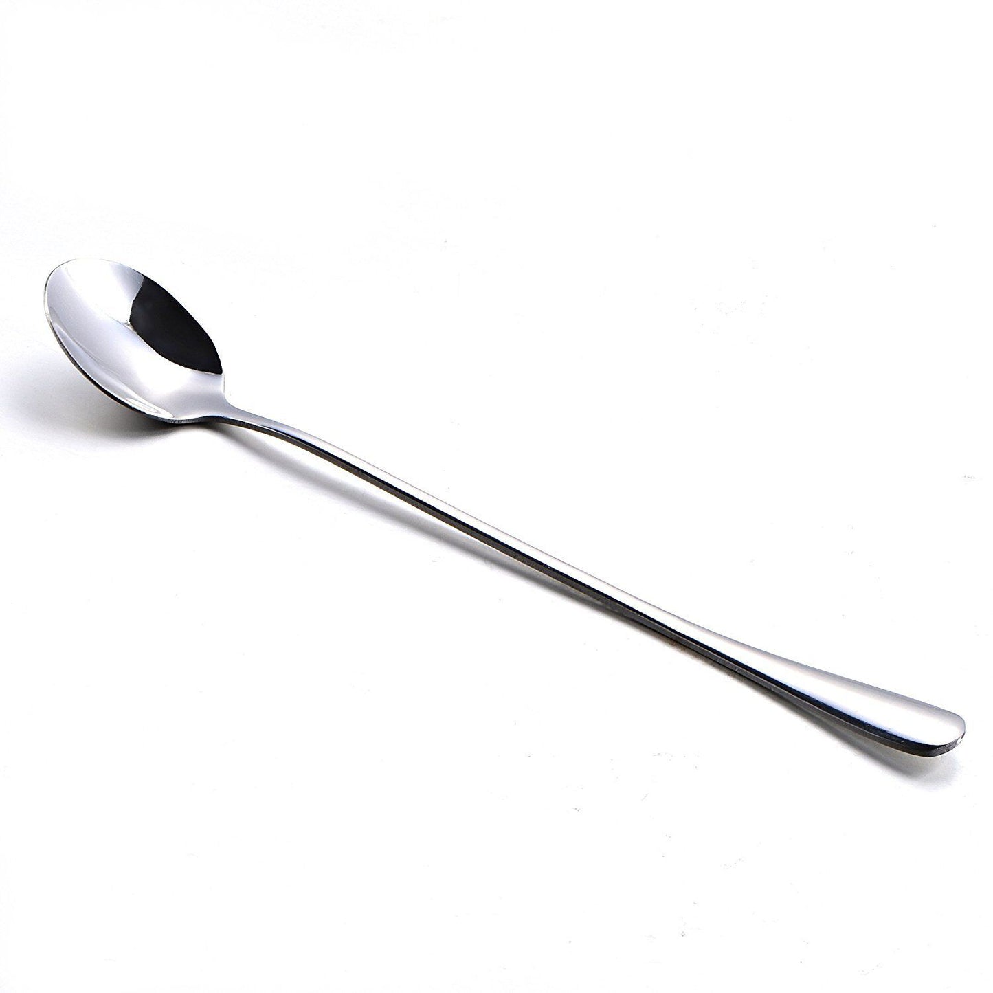 7.5” Stainless Steel Iced Tea & Mixing Spoons (6 Pc) – Long Handle Cocktail, Ice Cream & Coffee Stirring Spoons | Elegant, Durable & Rust-Resistant