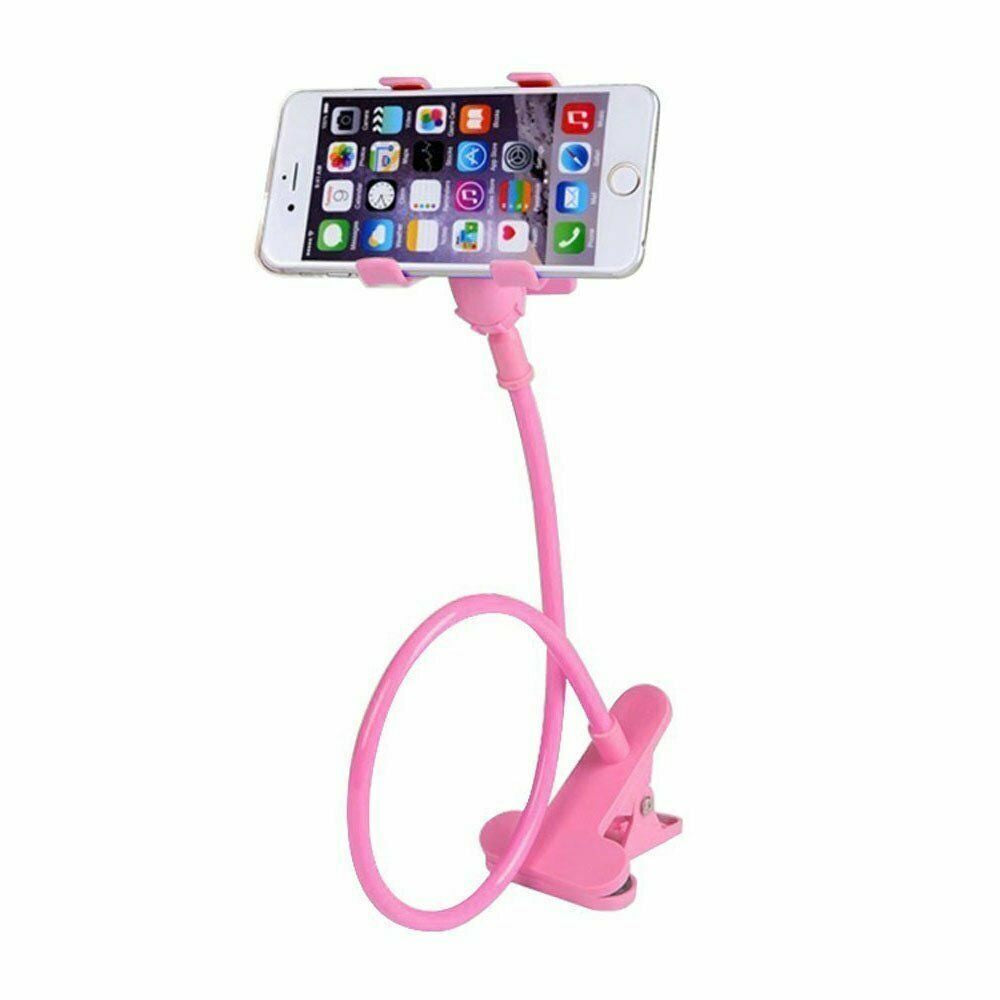 Universal Gooseneck Phone Holder, Smartphone Desk Mount or Cellphone Table Clip Stand Adjustable Durable Magnesium Alloy With Silicon Suction Pad