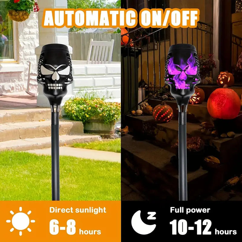 4 PACK Flickering Solar Lights Flame Torch Outdoor Landscape Garden Yard Lights