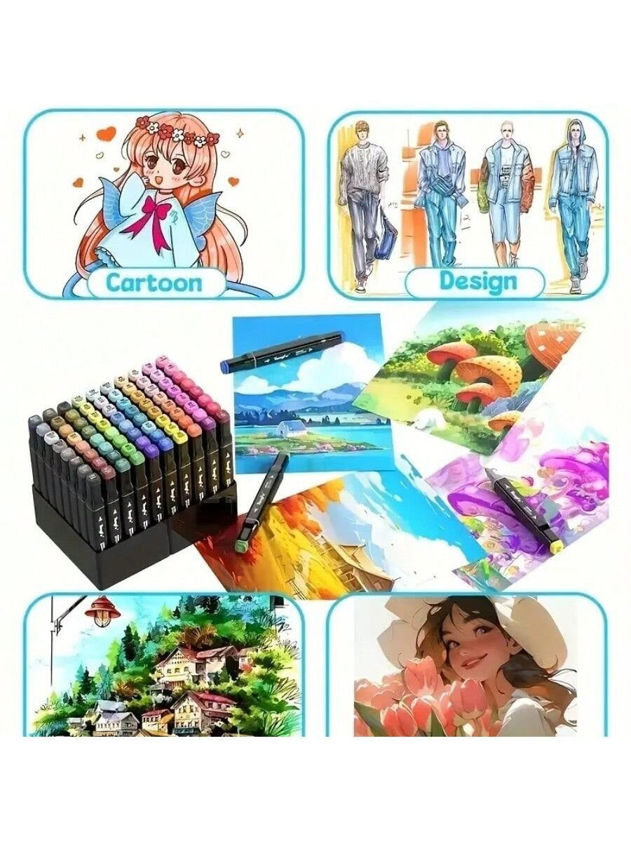 80/168 Colors Art Drawing Markers Set for Kids Adults Dual Tip Alcohol Markers