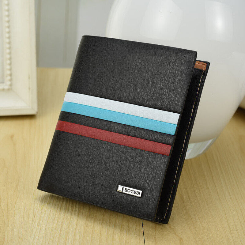 Mens Leather Wallet Bifold Card Holder Billfold Slim Clutch Money Pocket Handbag