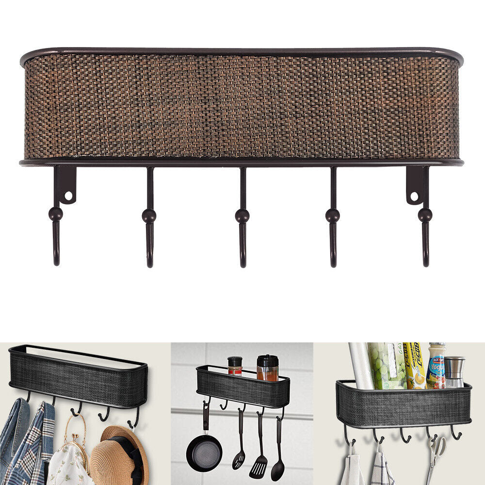 Wall Mount Key Holder Mail Holder Wooden Rack Mail Sorter Organizer Home Decor