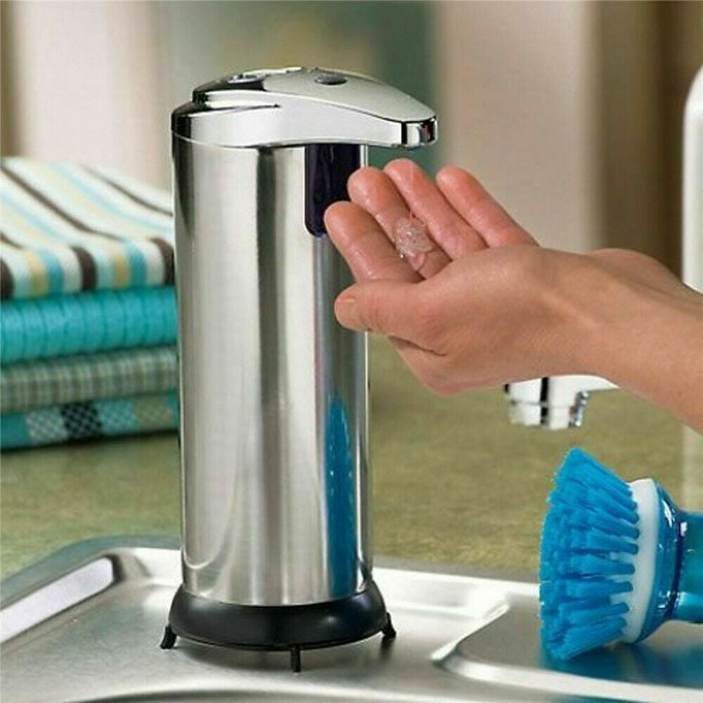 Touchless Soap Dispenser – 250ml Stainless Steel Auto Sensor Pump for Kitchen & Bathroom | Hands-Free Hygiene Must-Have
