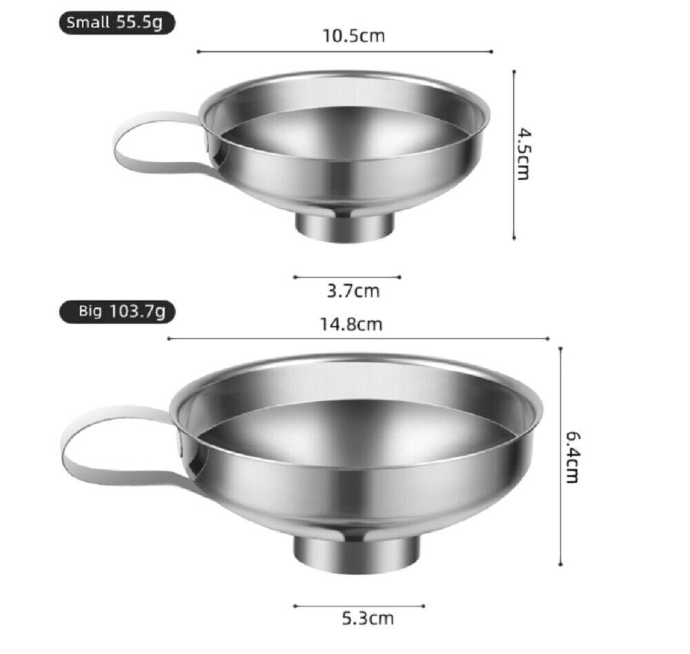 Stainless Steel Canning Funnel Set (2 Pc) – Wide Mouth Funnels for Mason Jars, Jam, Preserves & Kitchen Use | Durable, Rust-Resistant & Easy to Clean