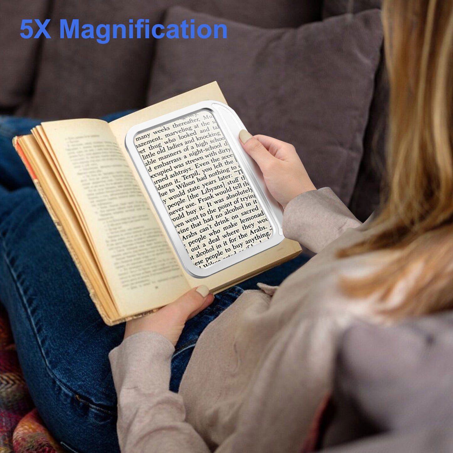 5X Full Page Magnifier – Handheld Magnifying Glass for Low Vision, Clear & Comfortable for Reading | TikTok Essential for Seniors & Hobbyists