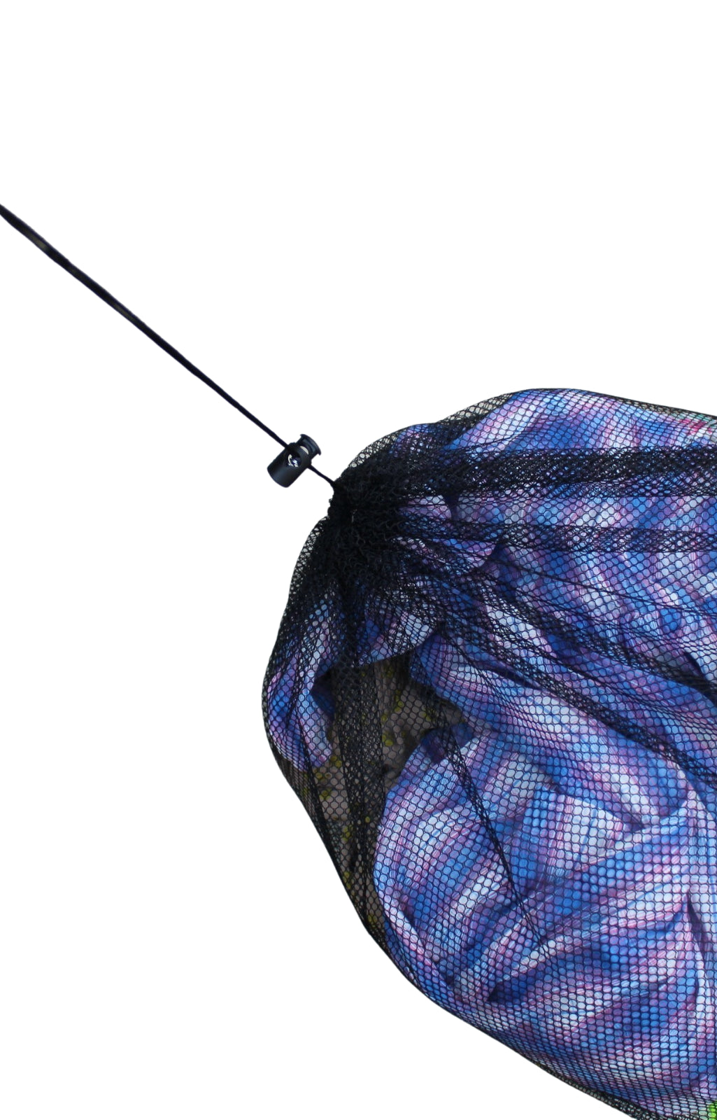 2-Pack Black Mesh Laundry Bags – Drawstring, Multi-Purpose for Toys & Sports