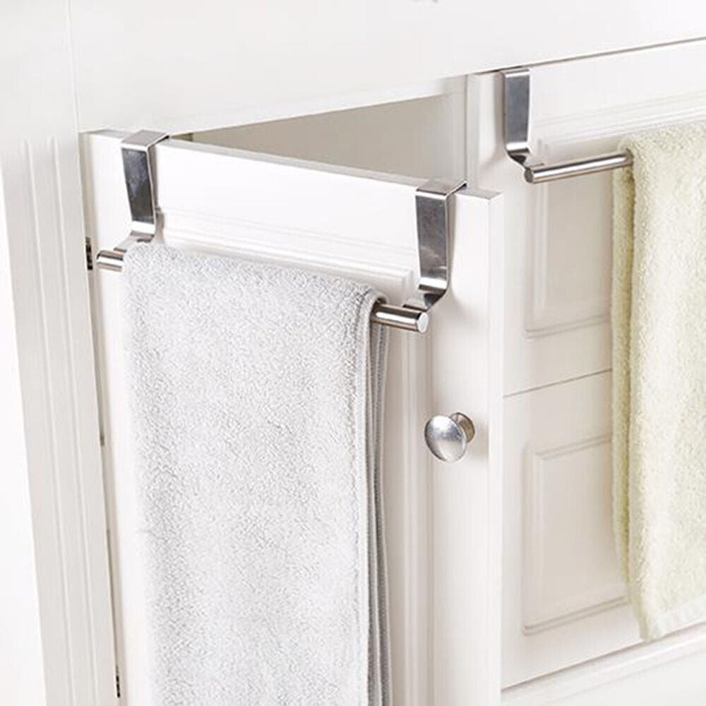 2X Large over Cabinet Door Towel Rack Bar Hook Kitchen Storage Shelf Holders USA
