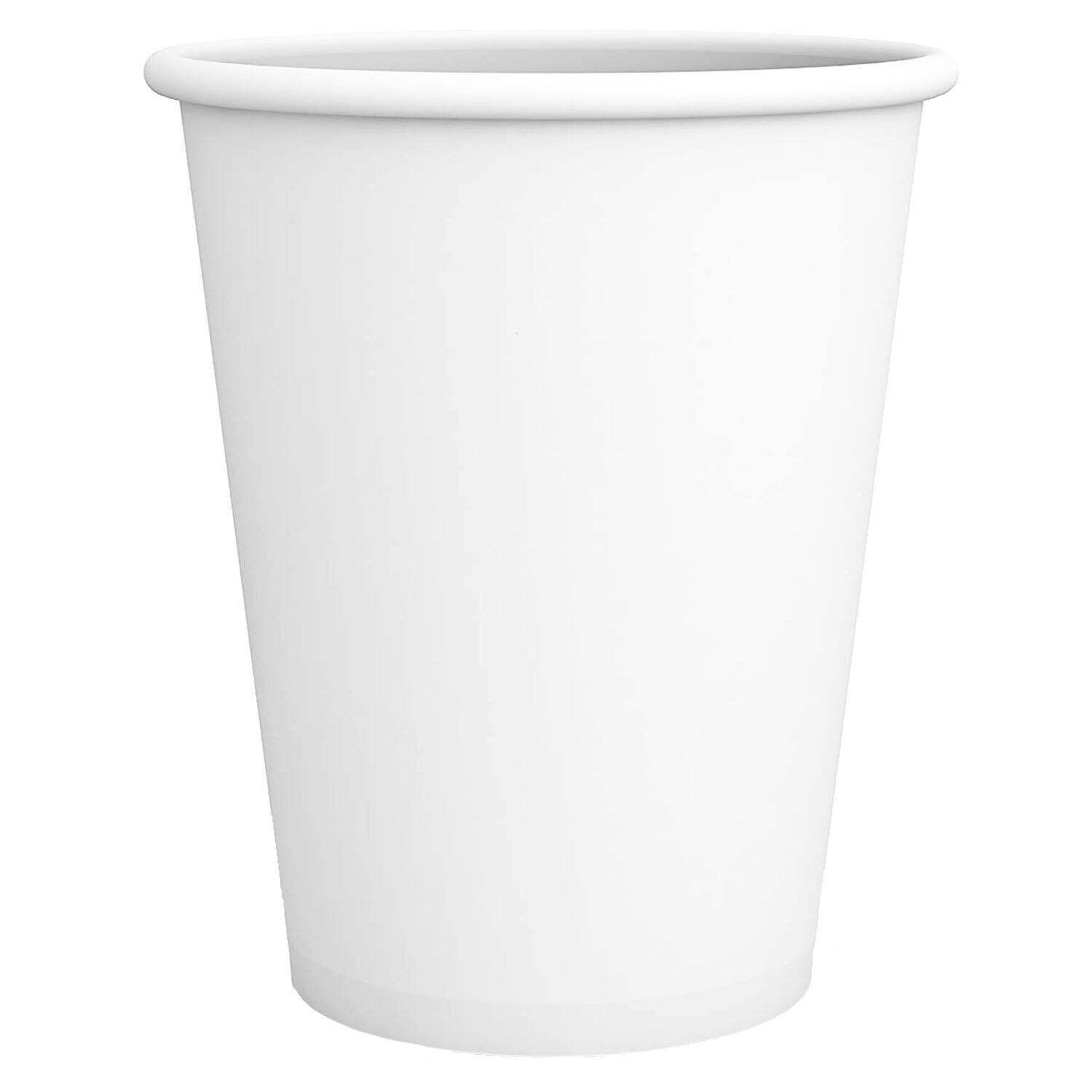 8Oz Paper White Coffee Cups for Hot & Cold Drinks Disposable Hot Beverage 50Pcs