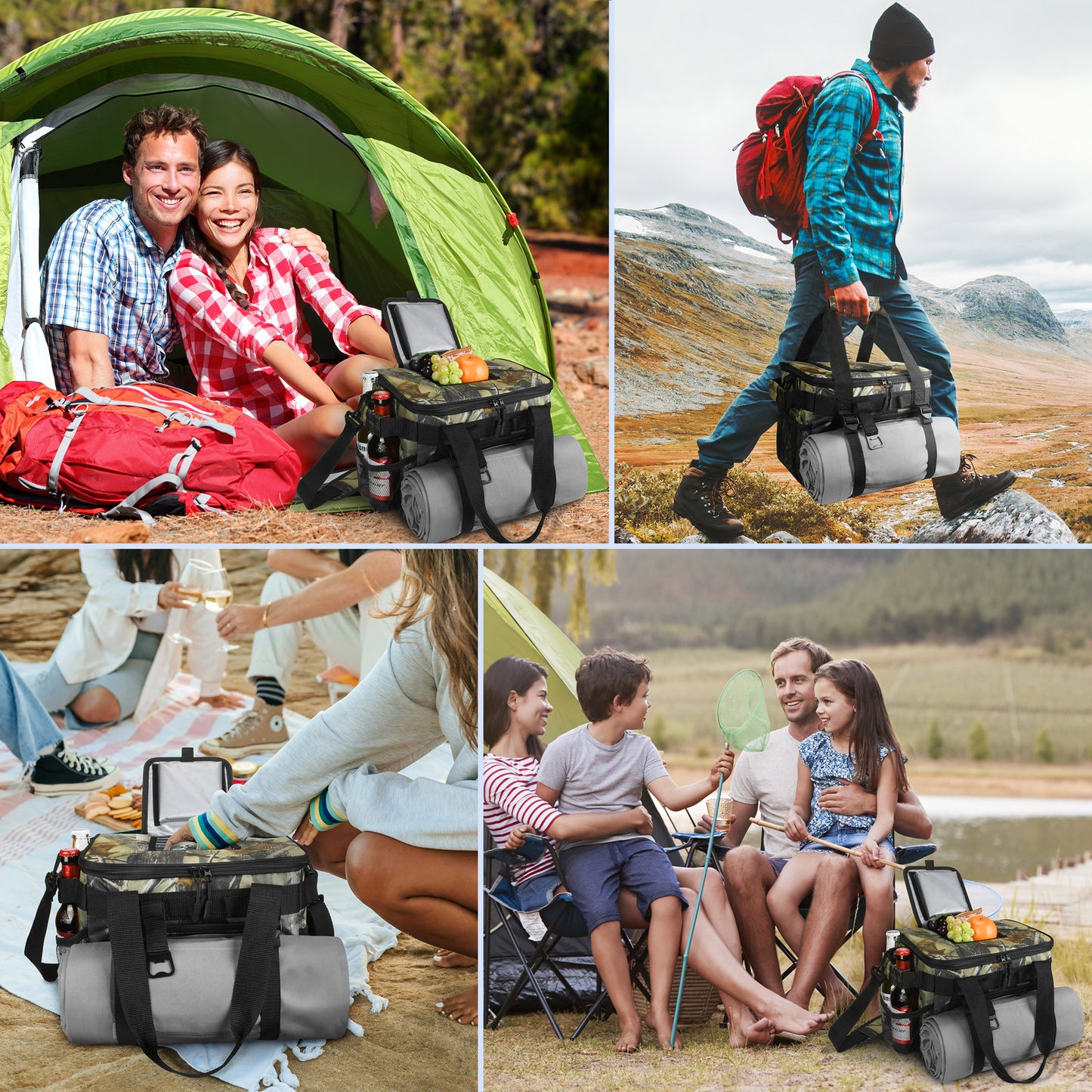 Tirrinia Large Insulated Cooler Bag - Outdoor Leakproof Cooler Tote for Men