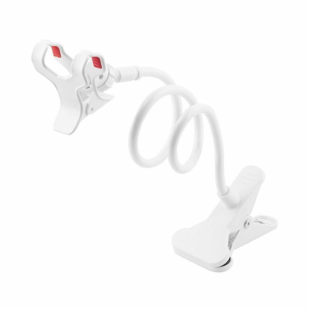Universal Gooseneck Phone Holder, Smartphone Desk Mount or Cellphone Table Clip Stand Adjustable Durable Magnesium Alloy With Silicon Suction Pad