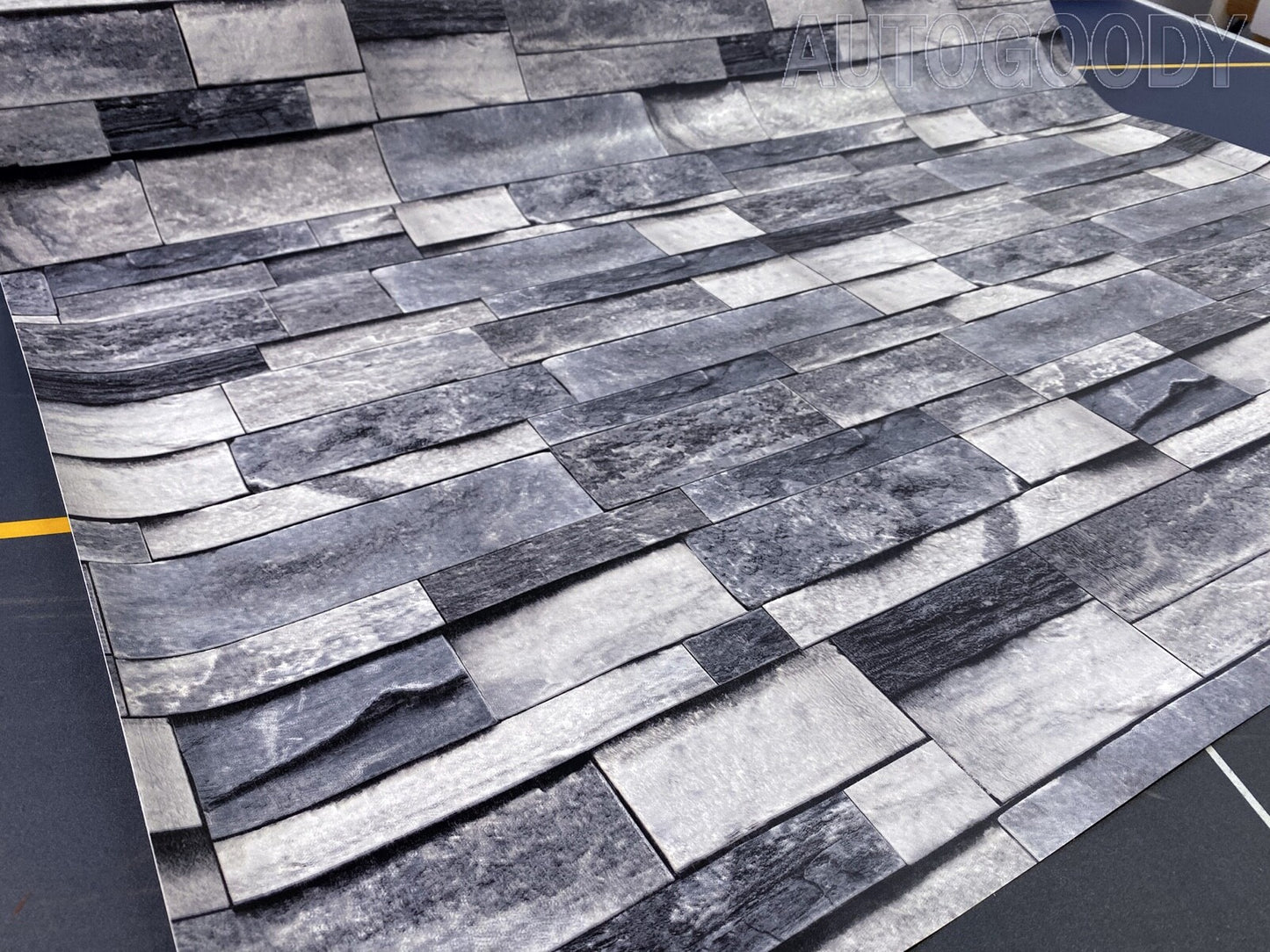 3D Stone Rock Wallpaper Background Modern Vinyl Film Sticker Peel-And-Stick Gray