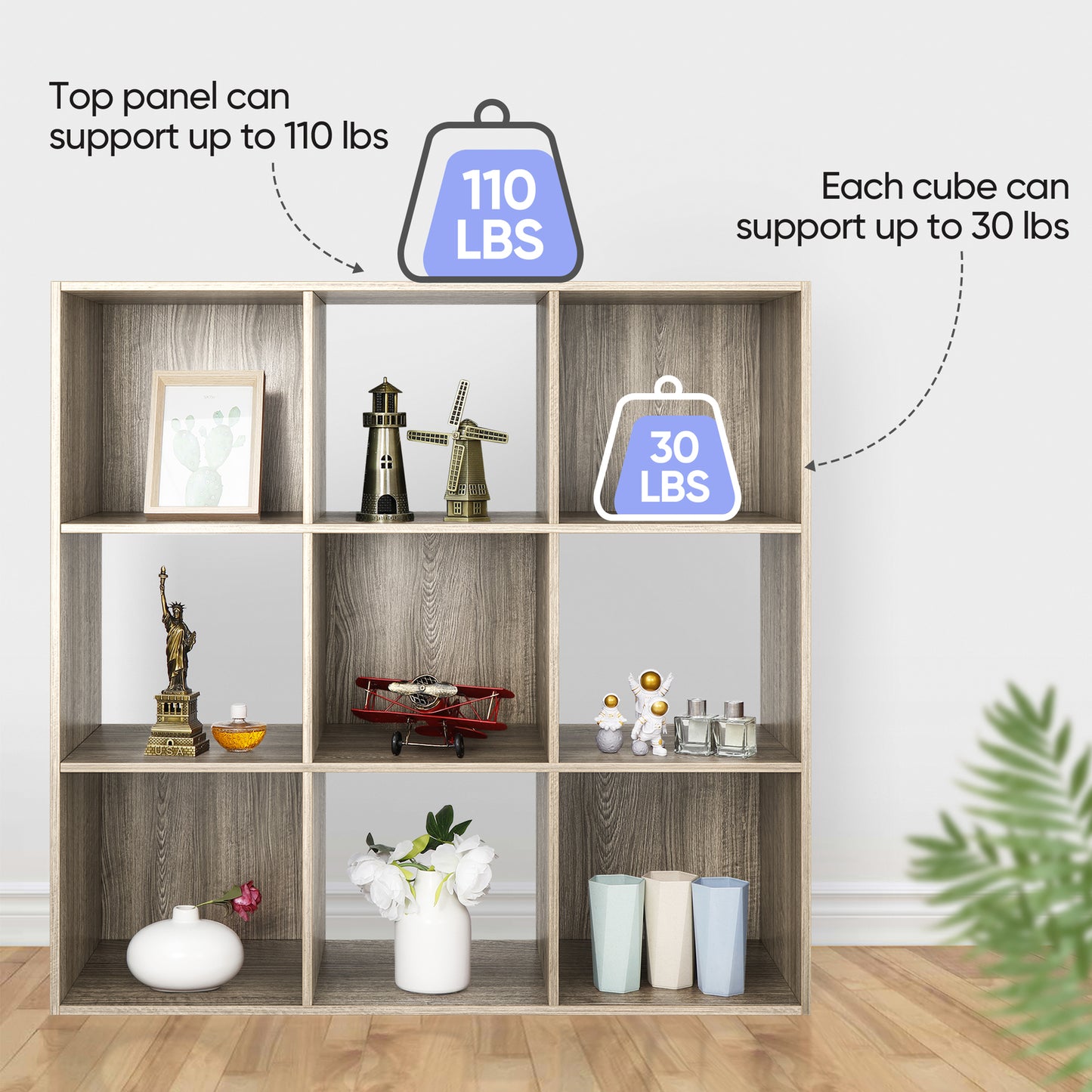 9-Cube Closet Organizer Storage Shelves save Space Bookshelves Home Sturdy