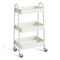3-Tier Small Rolling Metal Storage Organizer Mobile Utility Cart Kitchen Cart
