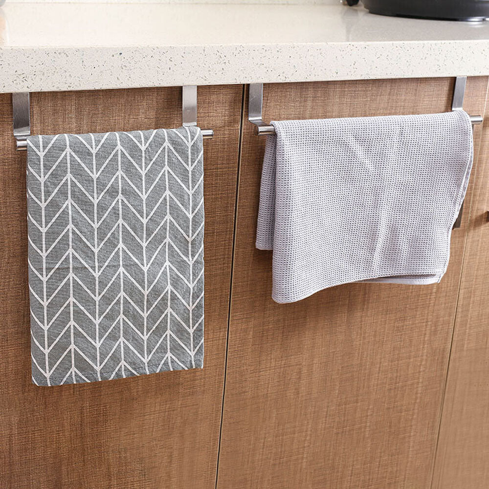 2X Large over Cabinet Door Towel Rack Bar Hook Kitchen Storage Shelf Holders USA