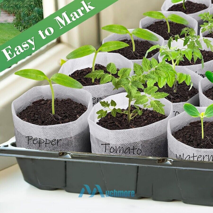 200/400X Plant Grow Nursery Bag Biodegradable Non-Woven Fabric Seed Starters Pot