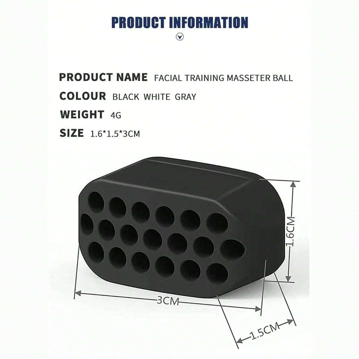 6Pc Jawline Exerciser Powerful Jaw Trainer Silicone Toner Tablet for Men & Women