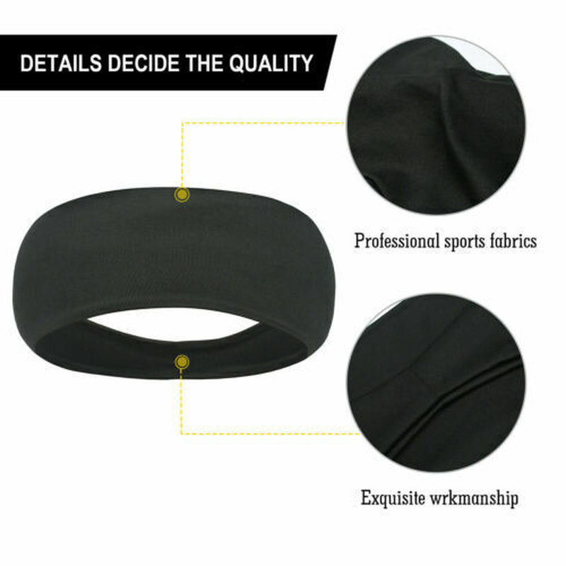 Sweatbands Sports Headband for Men & Women – Moisture-Wicking, Quick-Dry, Stretchy & Soft – Perfect for Gym, Running, Yoga, Basketball & More