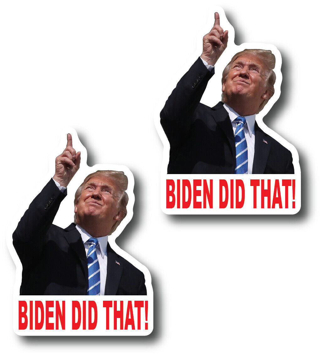 Trump Biden Did That Decal Stickers | 25-Pack Removable Vinyl for Gas Pumps, Oil Prices & More | Easy to Apply & Remove with No Residue or Damage