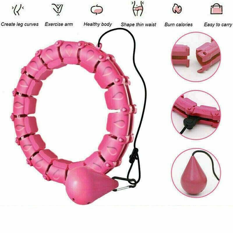 Custom Knots Weighted Hoola Fitness Hoop Adult Smart Hula Thin Waist Weight Loss