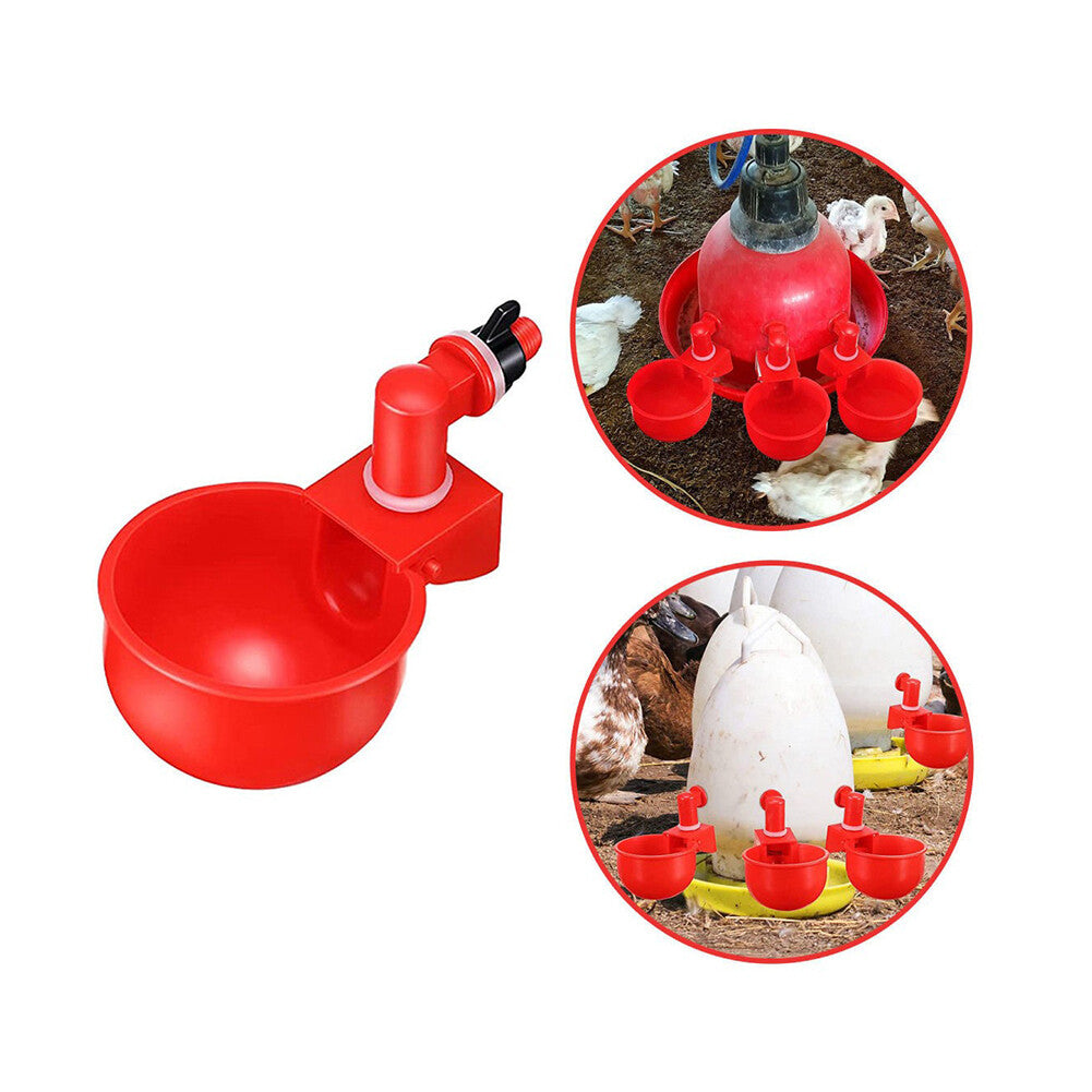 US 10 Pc Automatic Poultry Water Cups Drinker Chicken Duck Goose Turkey Quail