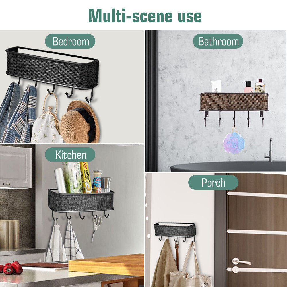 Wall Mount Key Holder Mail Holder Wooden Rack Mail Sorter Organizer Home Decor