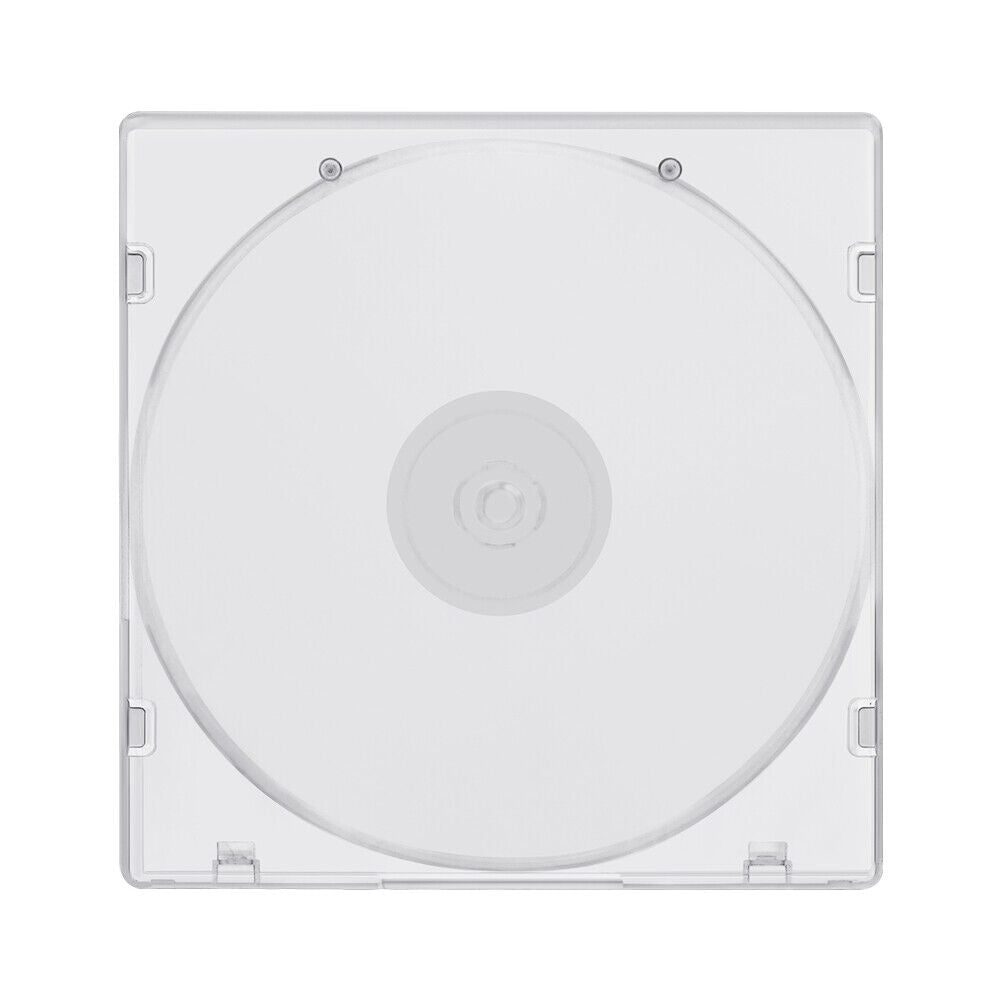 100 Pack Clear Slim CD/DVD Cases – Durable Poly Plastic Storage Box, Lightweight & Shatterproof for Disc Organization, Media Protection & Travel