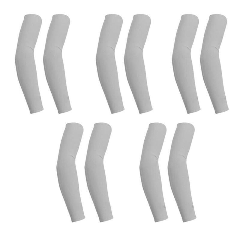 Cooling Arm Sleeves UV Sun Protection, Sweat-Wicking, Breathable Compression for Sports, Cycling, Golf, Hiking & Outdoor Activities – 5 Pairs