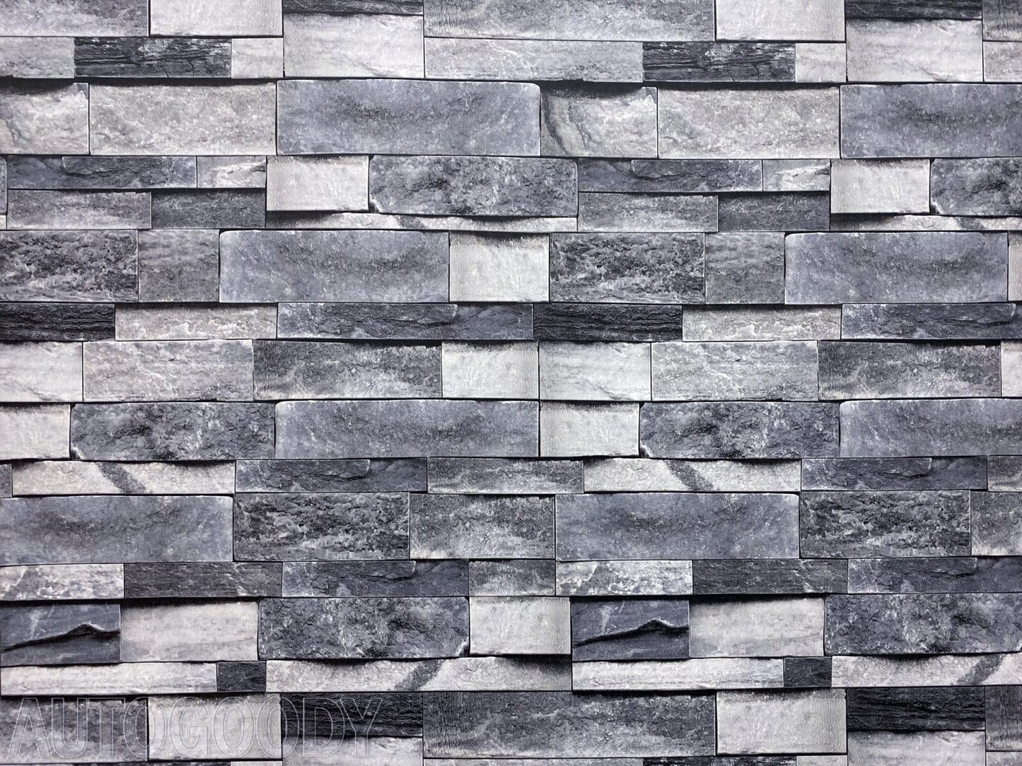 3D Stone Rock Wallpaper Background Modern Vinyl Film Sticker Peel-And-Stick Gray