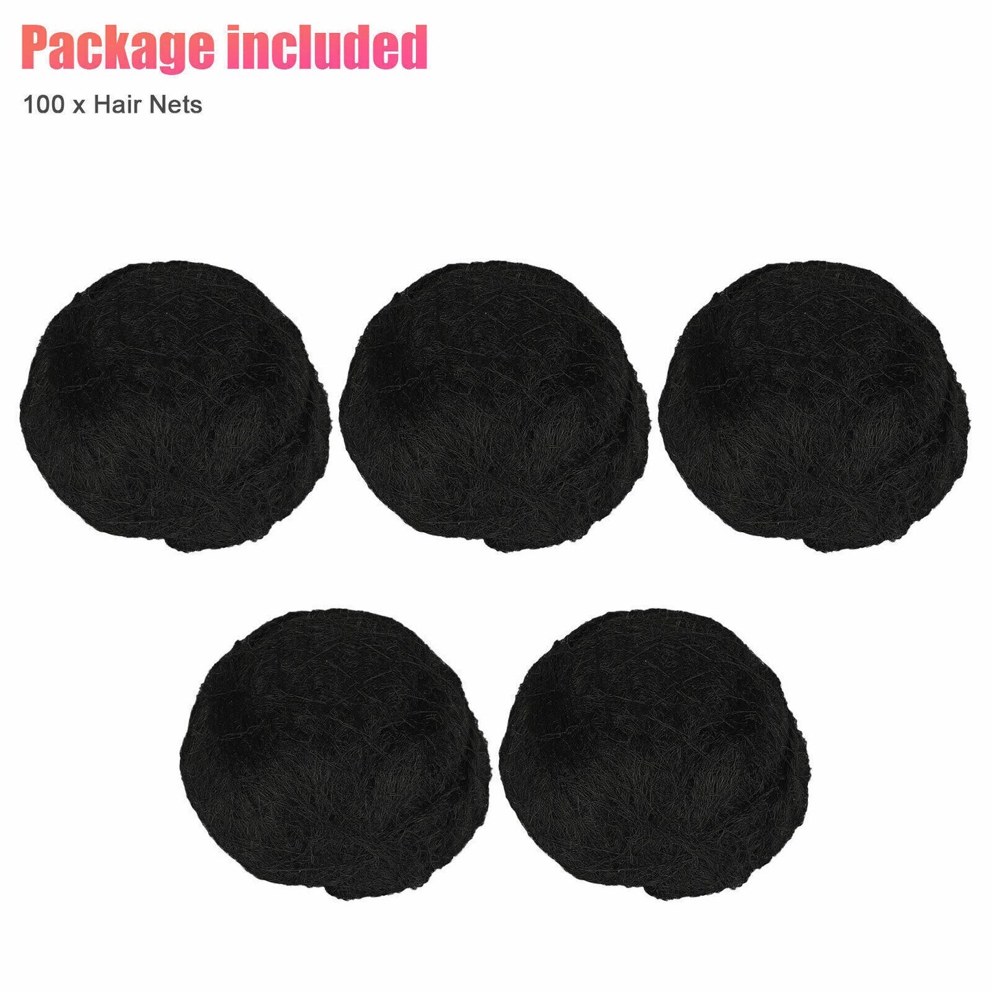 100/200PCS Invisible Hair Net Elastic Edge Mesh Hairnets Sport Bun Cover Snood