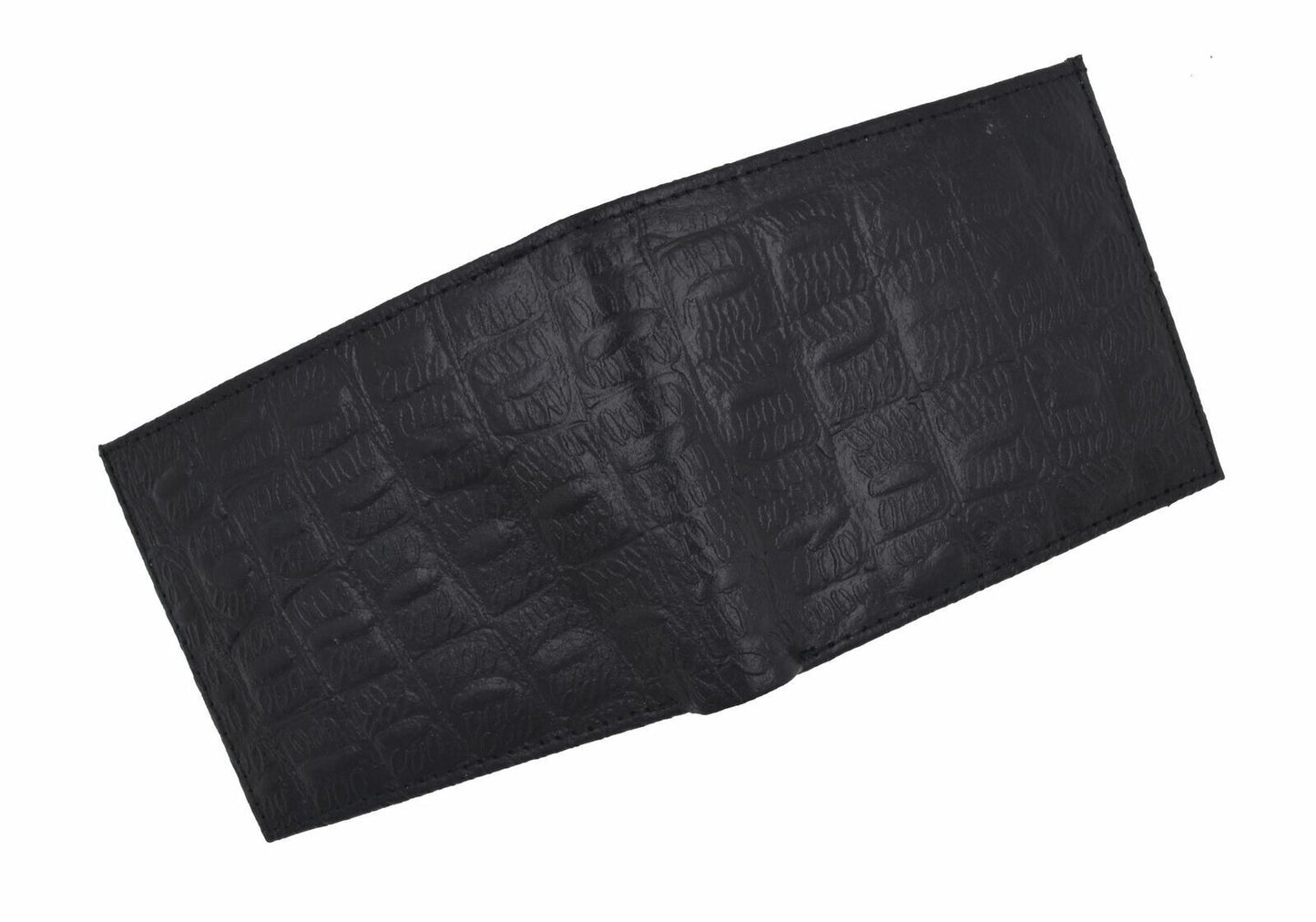 New Mens Genuine Leather Bifold Wallet ID Credit Card Alligator Window Crocodile