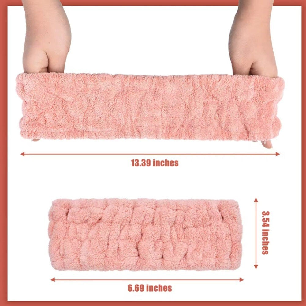 3-Pack Spa Headband for Women – Microfiber Facial Makeup Elastic Hairbands Set