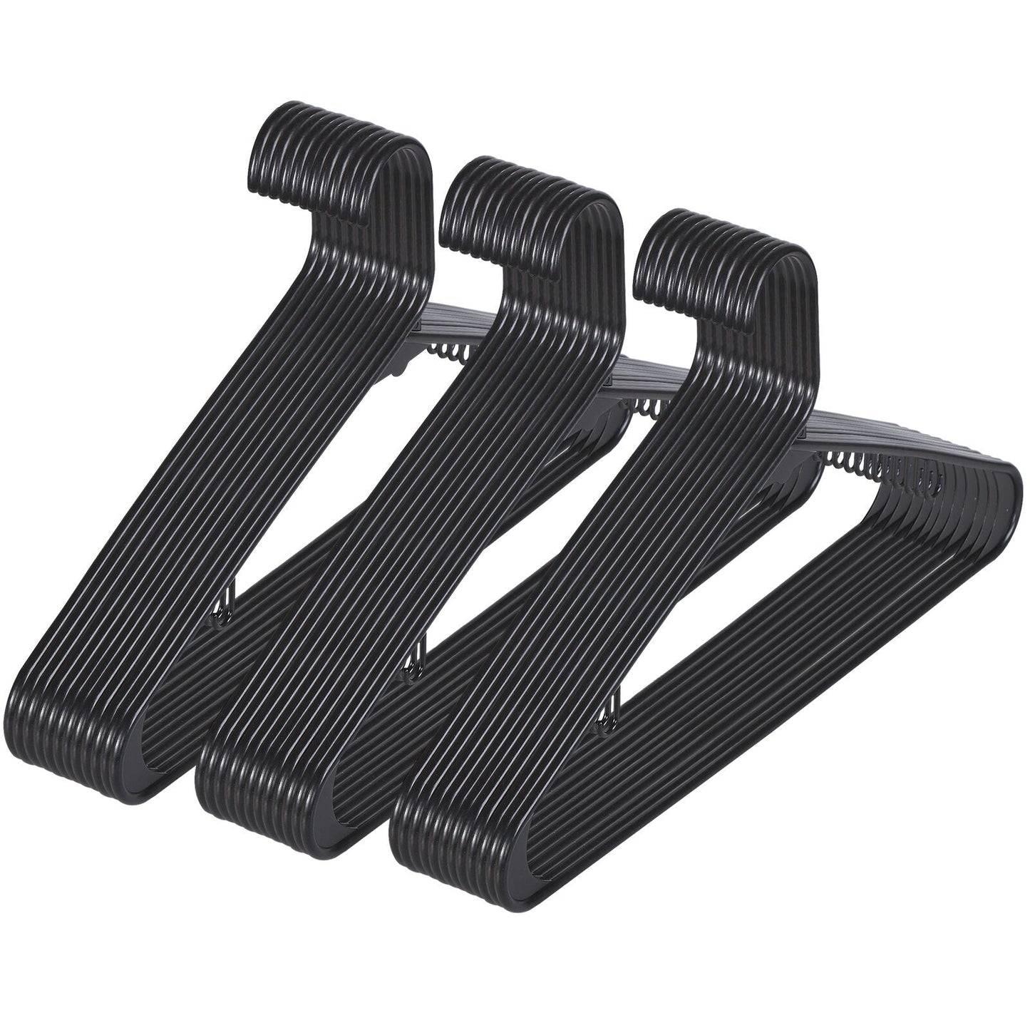 100/200 Pack Plastic Clothes Hangers - Durable Lightweight Shirt & Tank Top Gallus Hangers with Hooks, Space-Saving Closet Hanging Organizers