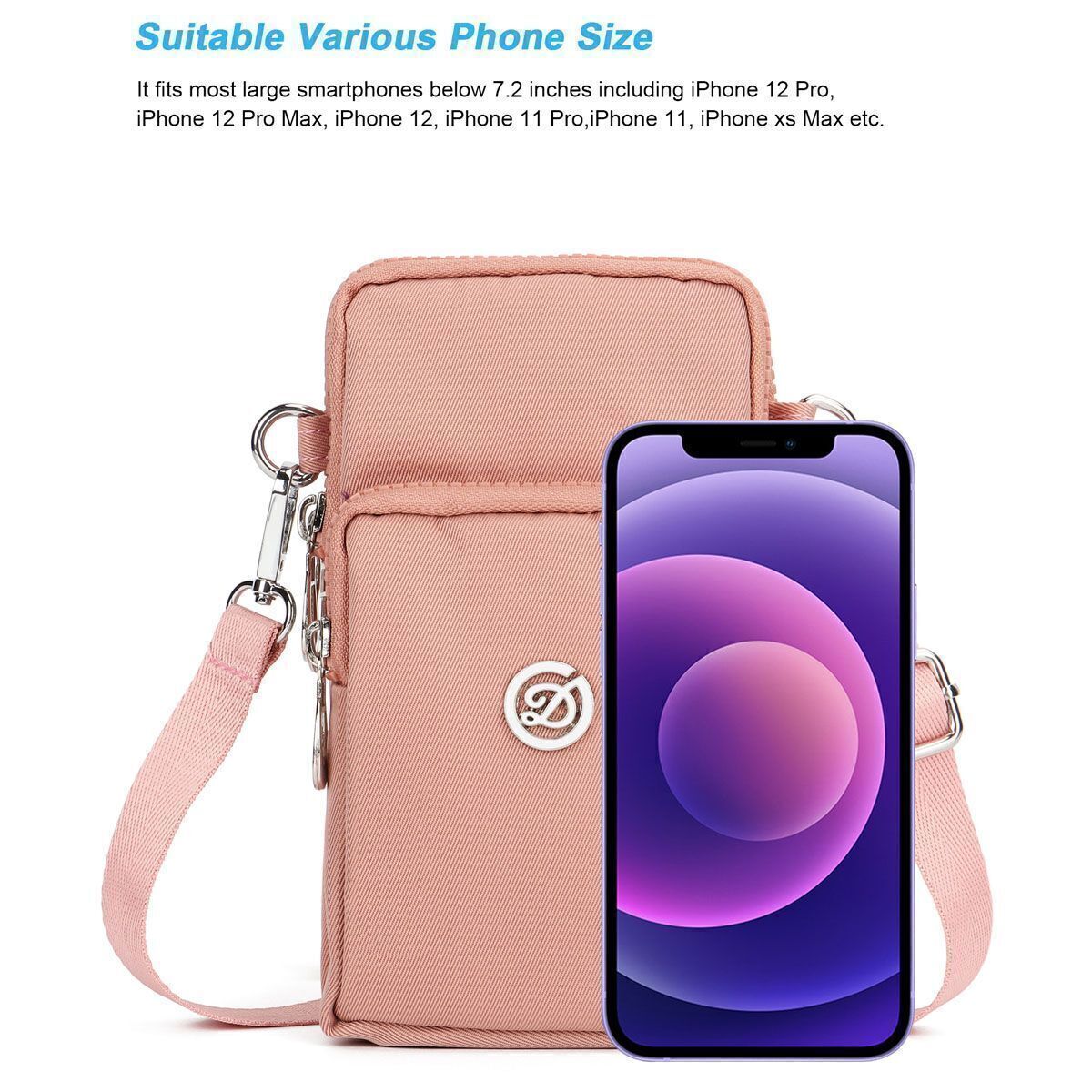 Trending Women’s Crossbody Phone Bag - Waterproof, Small & Stylish Shoulder Purse for Gym, Work, Travel, Jogging, & Daily Use (Fits Phones <7.2")