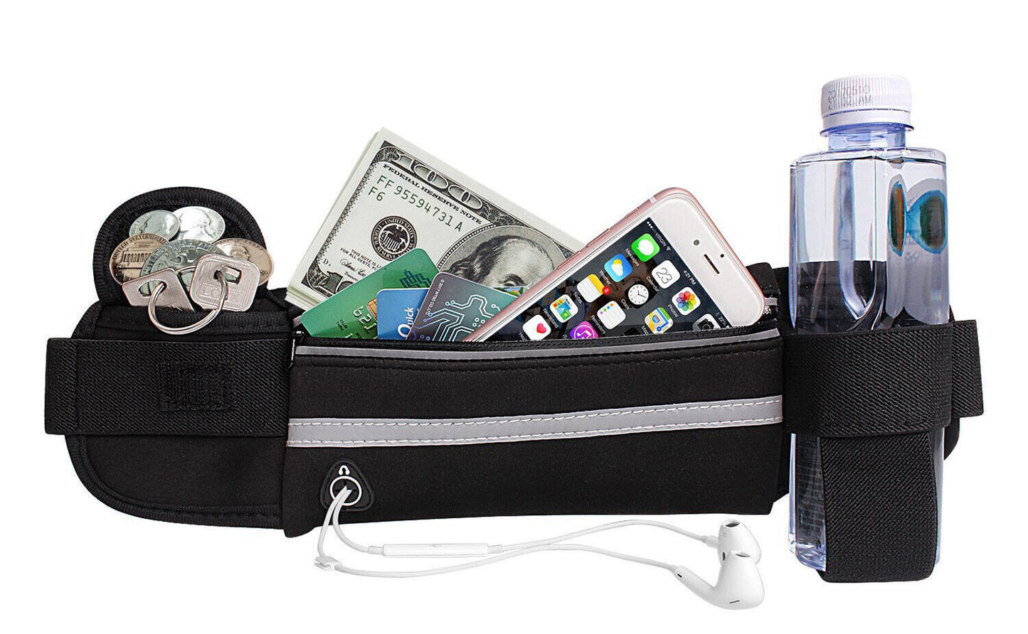 Waterproof Running Waist Pack - Adjustable Sport Fanny Pack, Secure Zip Pouch for Phone, Money, Keys, Anti-Theft & Lightweight