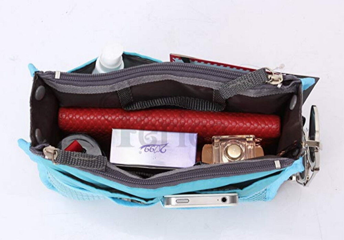 Women's Travel Purse Organizer Insert – Multi-Pocket Tote Handbag Liner for Easy Bag Swap, Lightweight Storage for Essentials, Makeup & Accessories