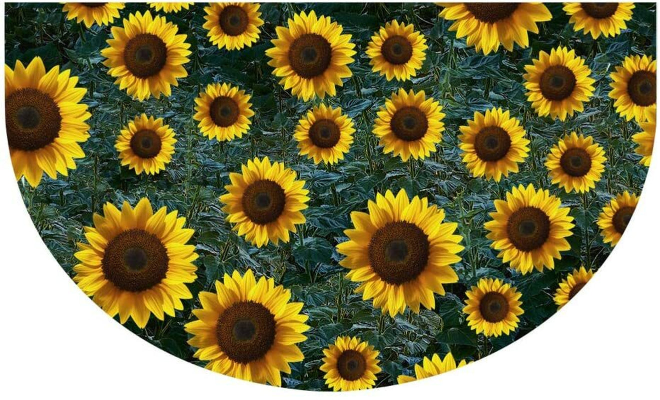 Half round Rubber Door Mat, Decorative Indoor Outdoor Non Slip Front Door Mat