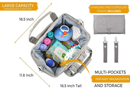 Baby Diaper Bag Backpack Travel Mom Mummy Maternity Changing Pad Waterproof NEW