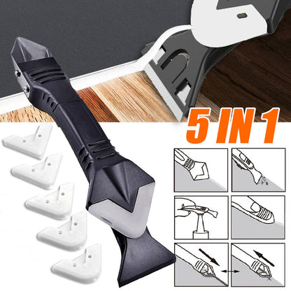 5 in 1 Silicone Sealant Remover Tool Kit Set Scraper Caulking Mould Removal US